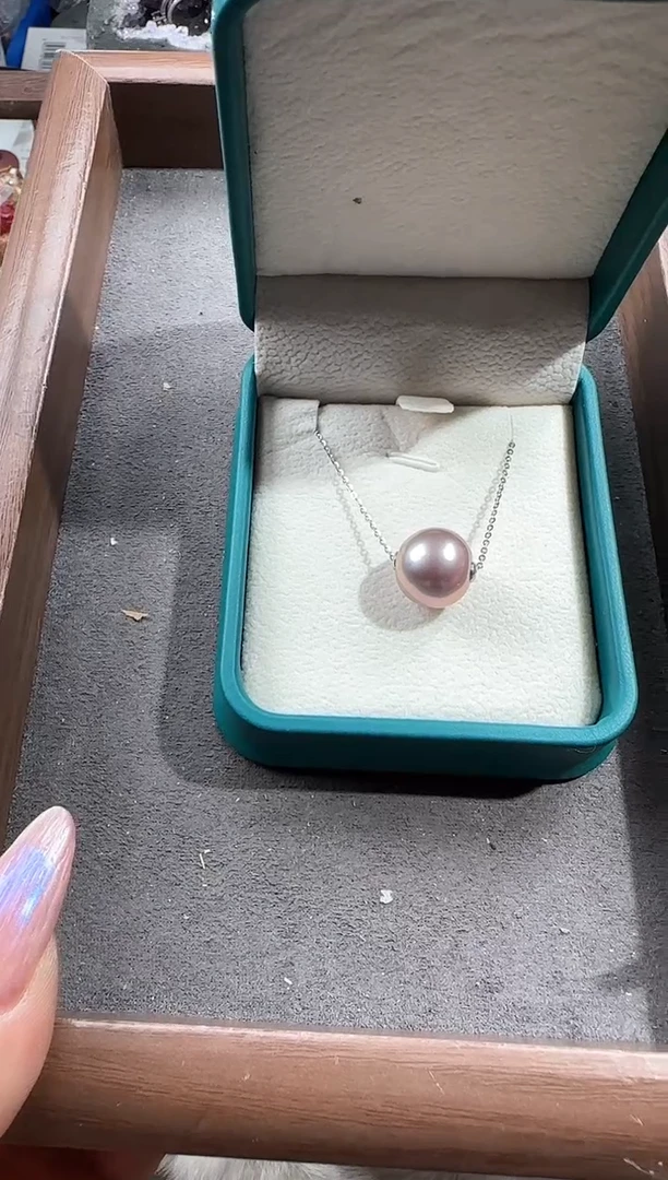 颈饰银S925镶嵌淡水珍珠扶**来4564646