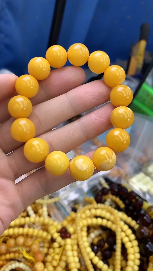 裸石蜜蜡未镶嵌手串