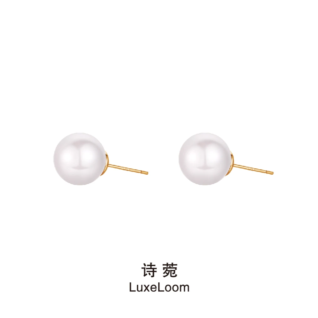 LuxeLoom/诗菀 铜合金耳饰 【素款白色珍珠耳环 】清新A0149