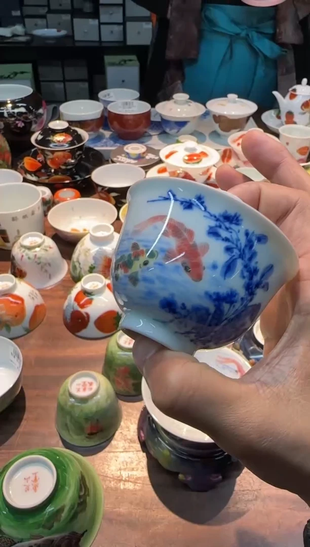 【闪购商品】朱清 红箍鲤鱼小盖碗