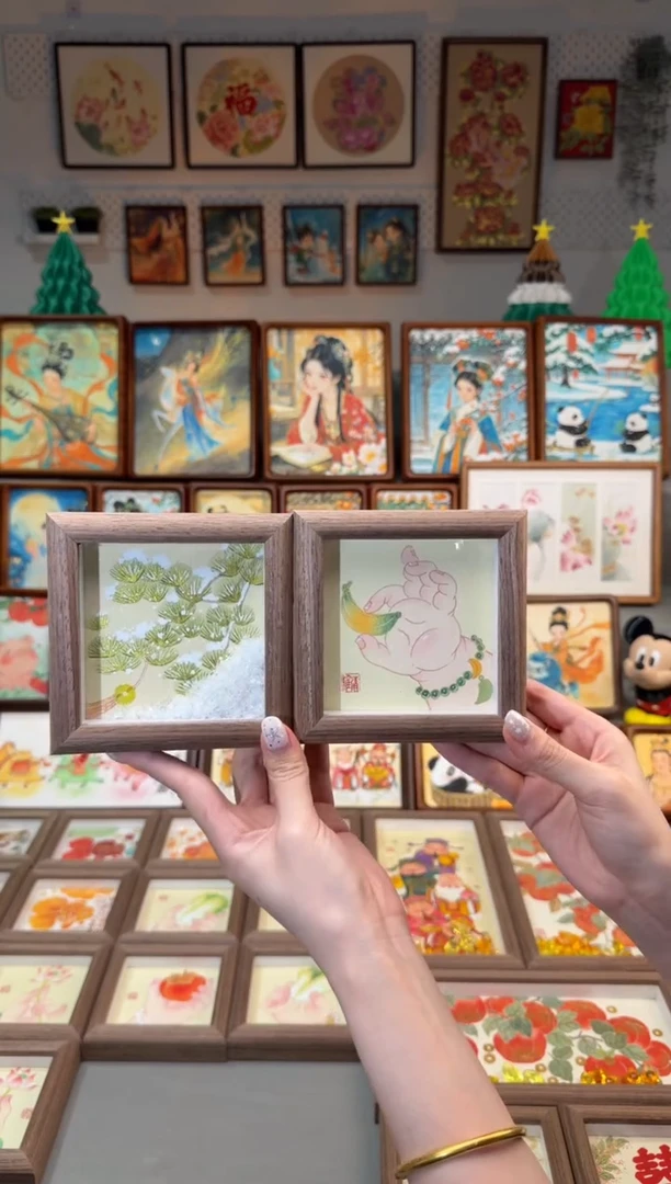 国画青松迎雪 禁止焦绿  手绘国画12