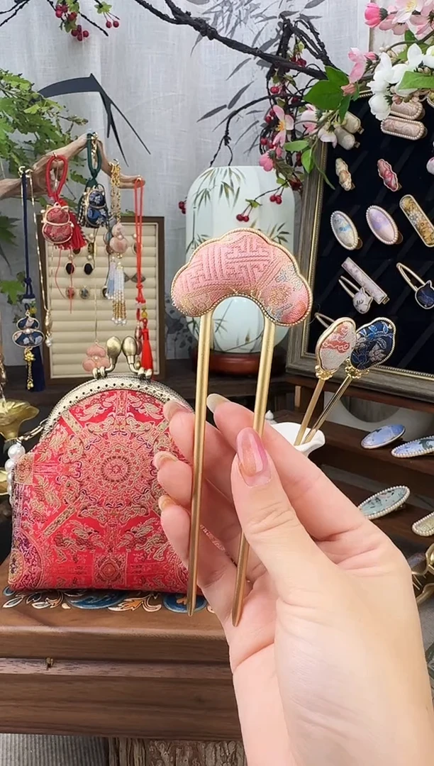 无铁合金粉宝象双叉发簪