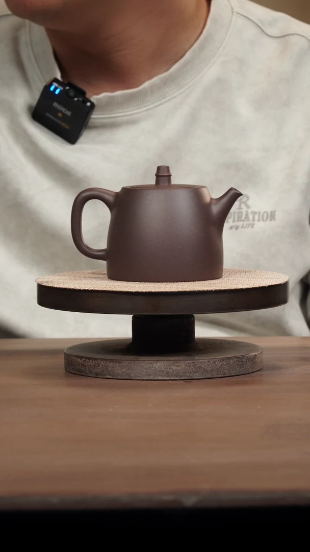 茶壶紫砂木门紫泥小汉铎