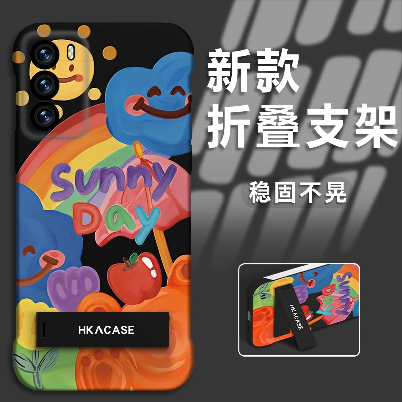 适用于opporeno12pro新款涂鸦小熊PC无边框手机壳