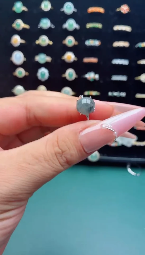 吊坠(不含链)银S925镶嵌翡翠.