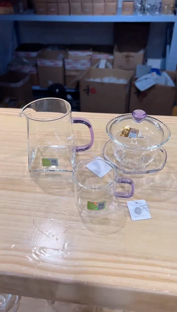 禾器-禅语盖碗-浅紫色+瀚然浅紫+