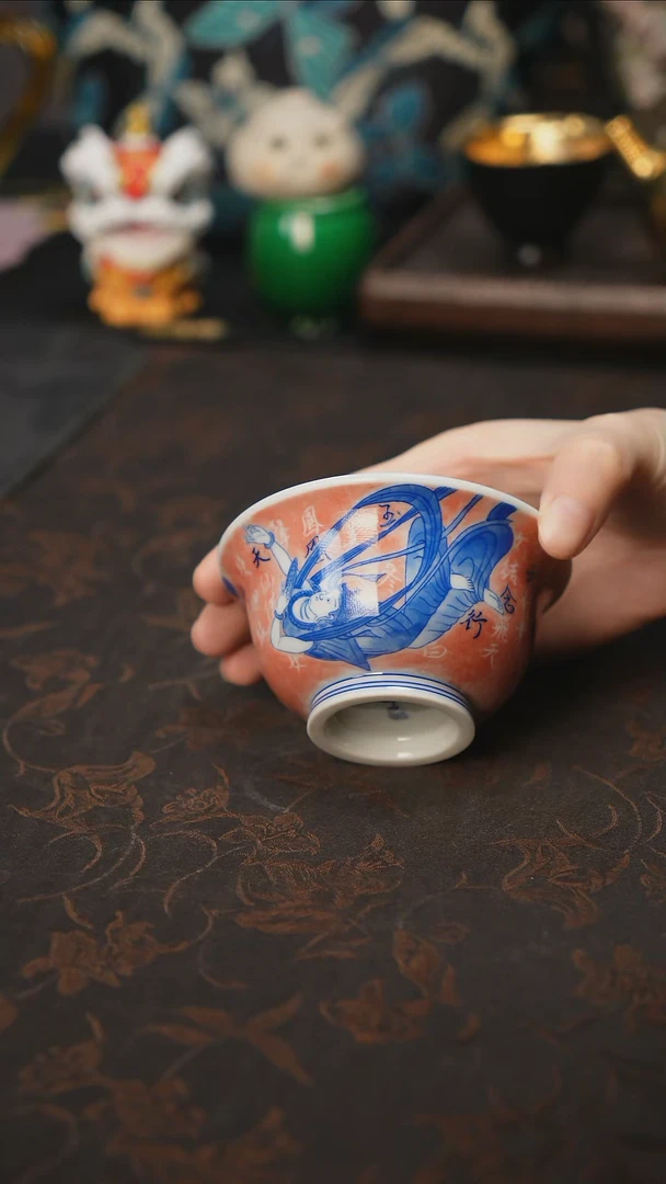 杯景德镇陶瓷杯碗柴烧多人