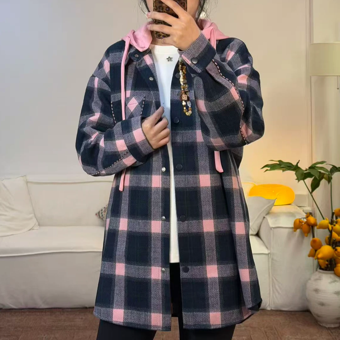 MORUOYI25格子复古韩版外套8688