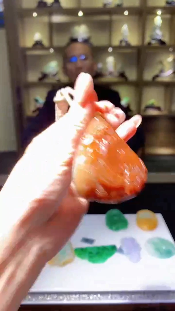 【闪购商品】定制翡翠未镶嵌8054jj-毛货挂件46