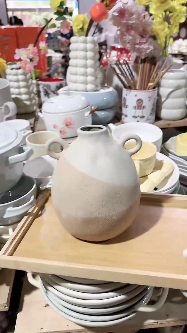 【闪购商品】瓷片花瓶粗陶 微瑕凑满20元包邮