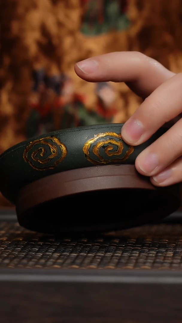 【闪购商品】紫砂茶杯非遗茶器-祥云大漆