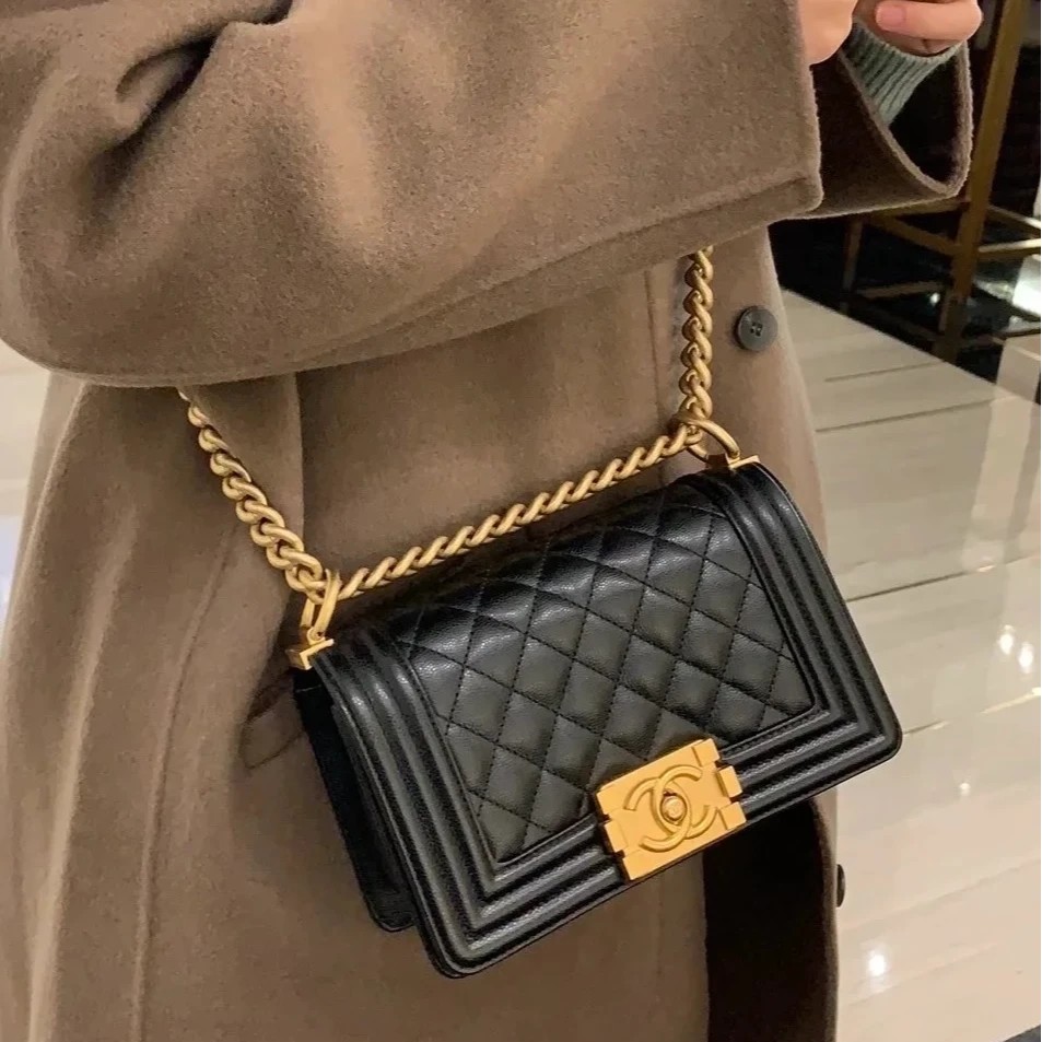 99新 Chanel/香奈儿 0786|香奈儿小号黑leboy斜挎包|香奈儿