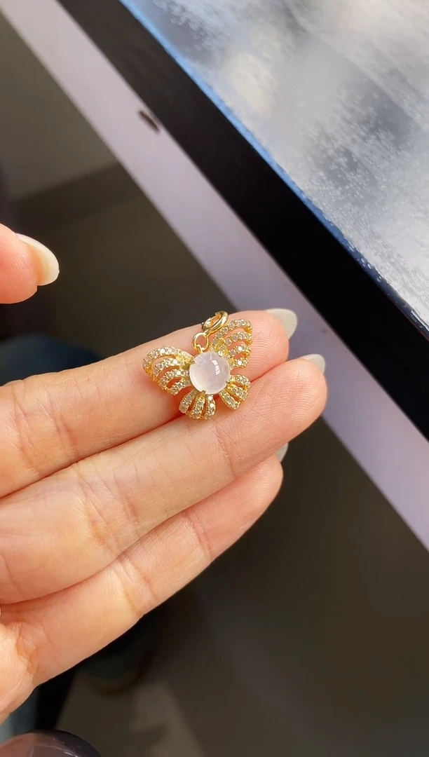 颈饰银S925镶嵌翡翠12