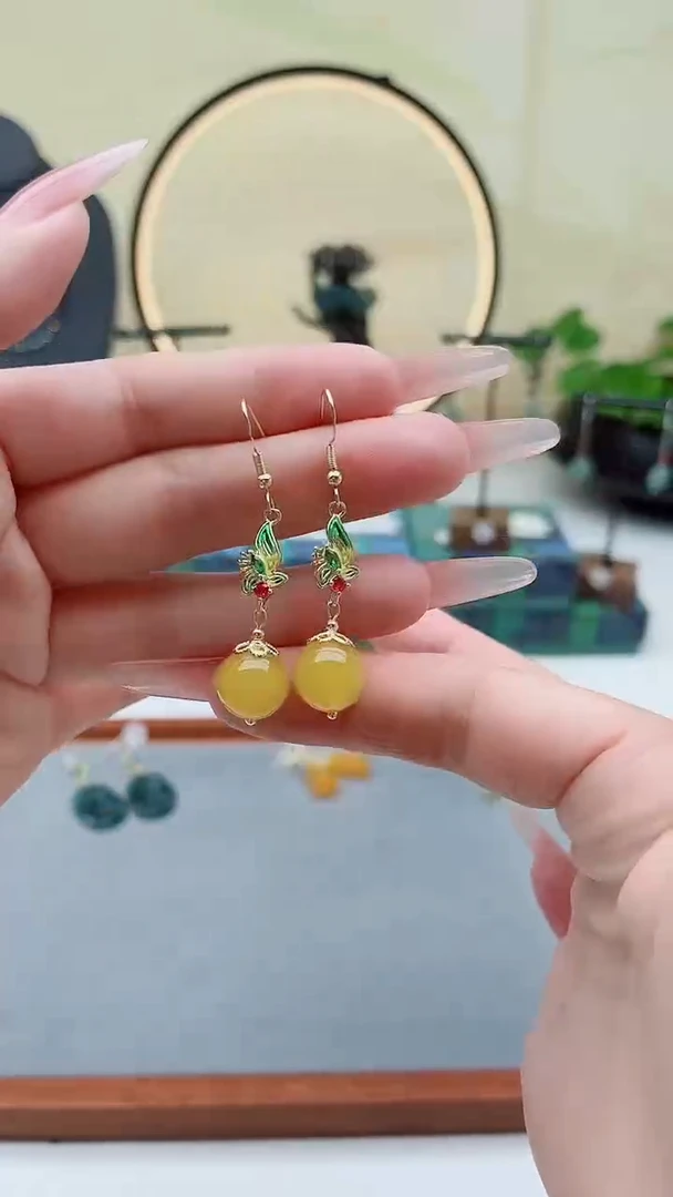 未镶嵌耳饰玛瑙/玉髓8852