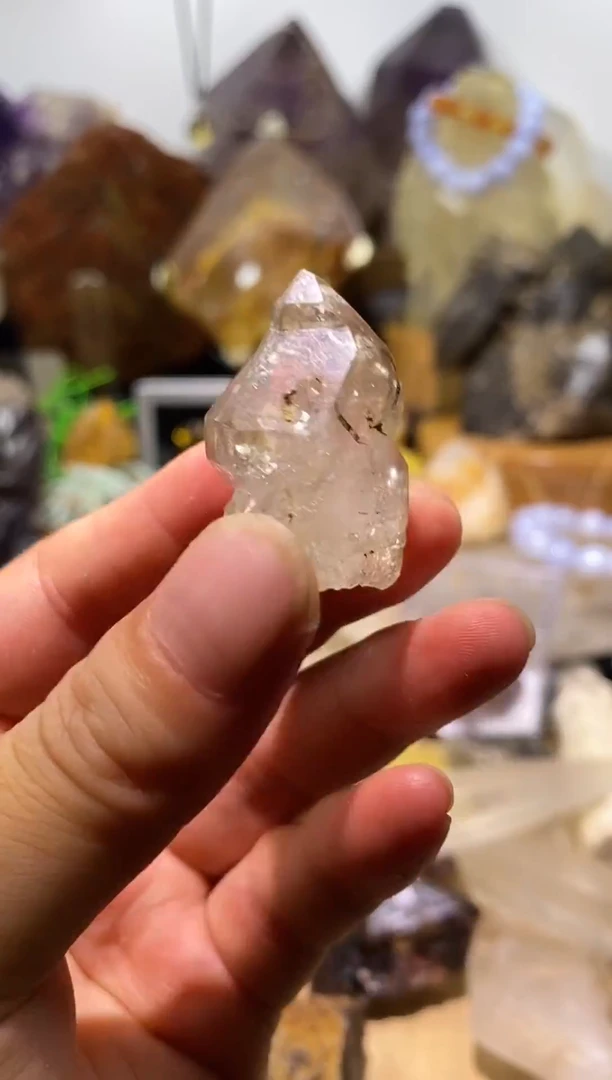 水晶珠宝半成品未镶嵌7号白水胆+骸骨闪灵钻