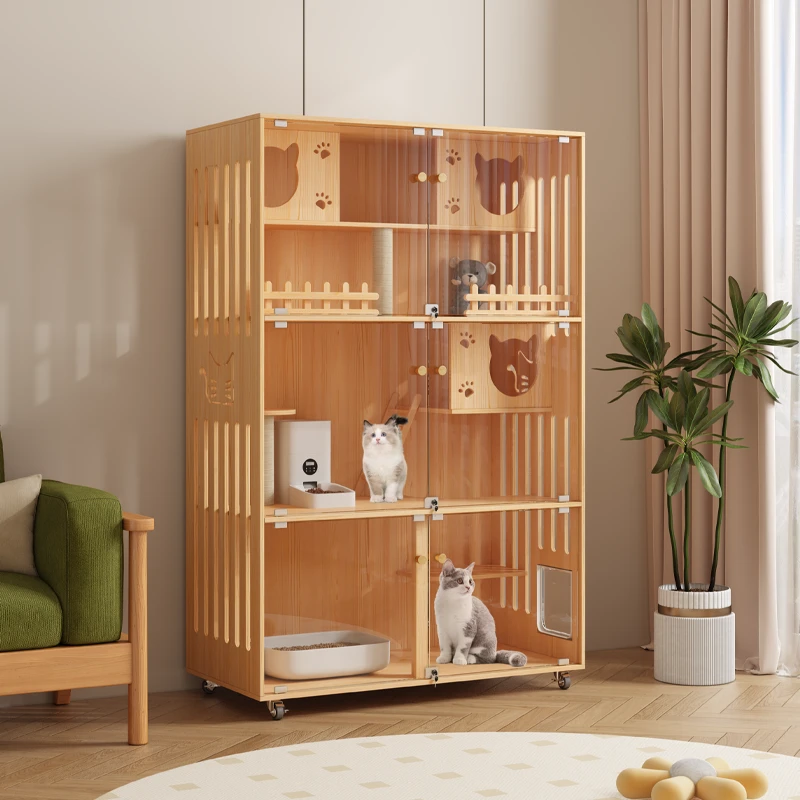 猫窝全景猫别墅家用室内豪华超大自由空间猫舍猫笼猫柜猫屋猫房子