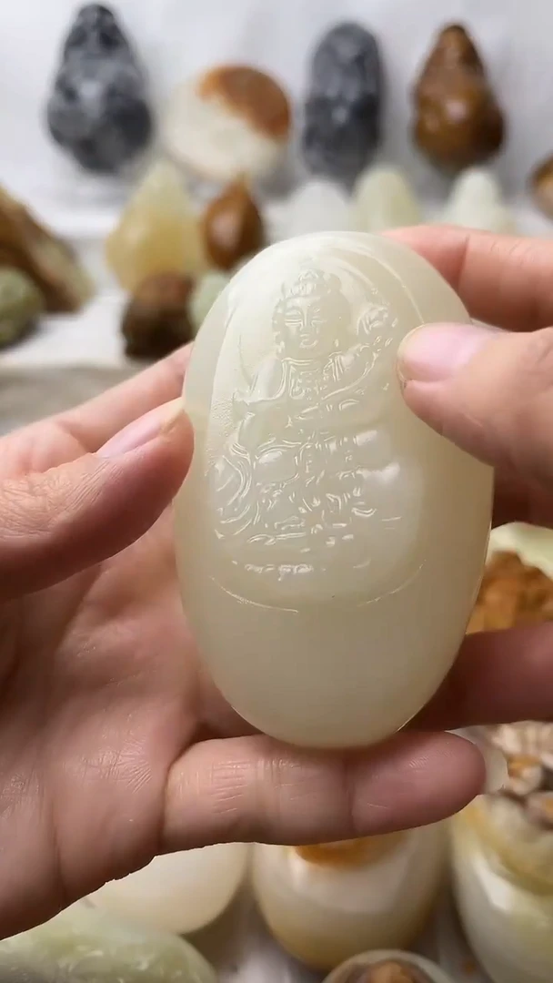 石材古青石棉纹正常不退换普贤菩萨