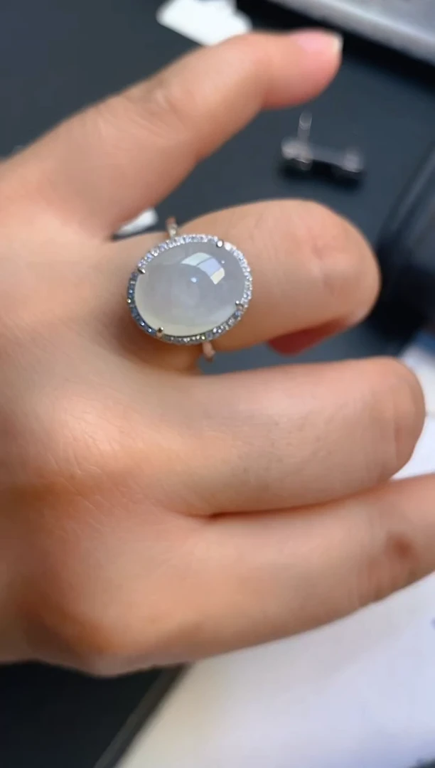 【闪购商品】翡翠耳饰银S925镶嵌天然A货翡翠1