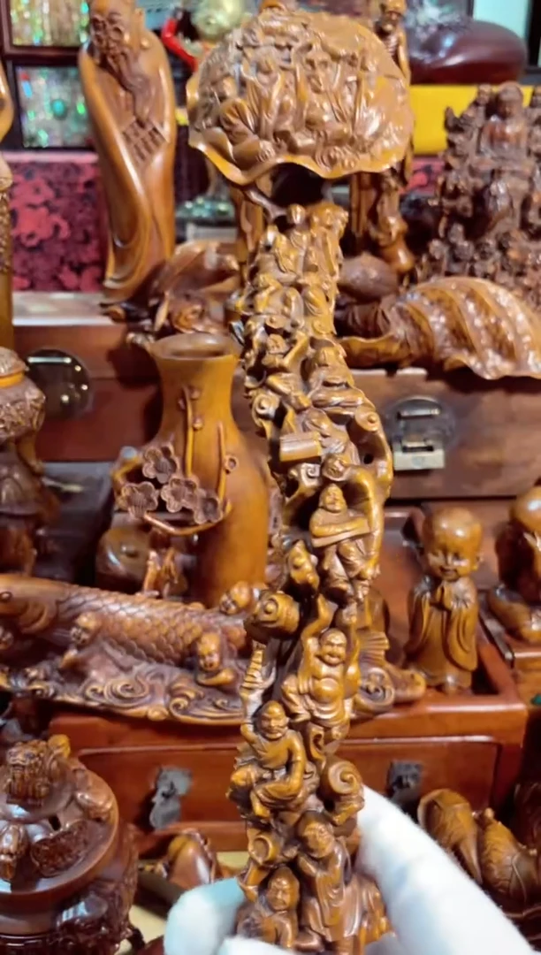 小叶黄杨摆件十八罗汉