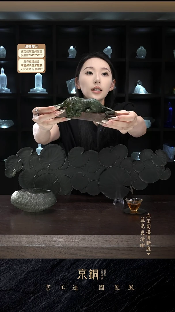 黄铜吸水兽摆件18CM