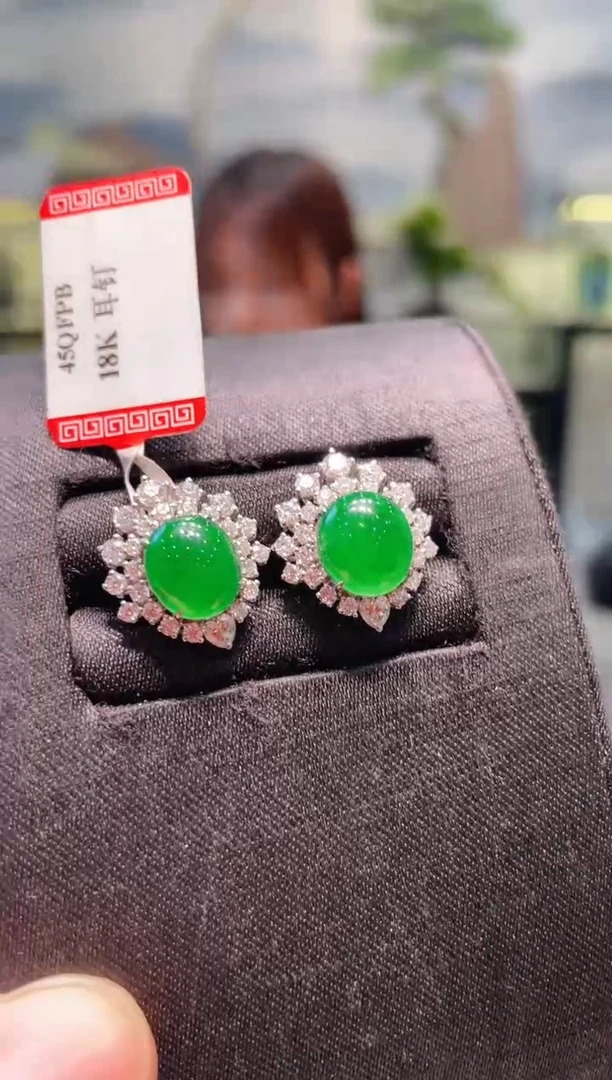 【闪购商品】翡翠颈饰18K金镶嵌A76天然A货翡翠