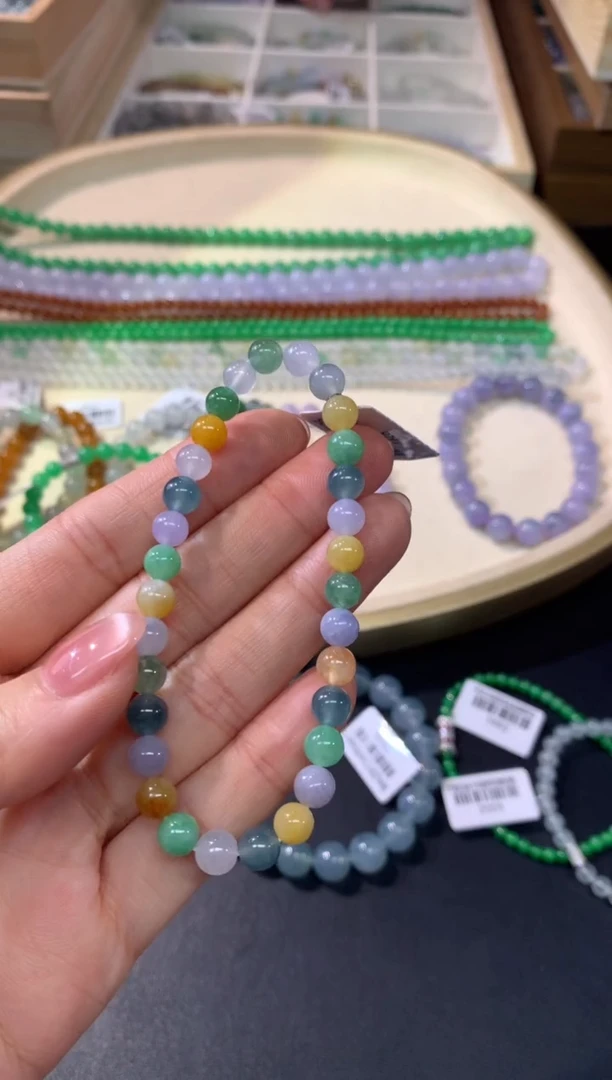 未镶嵌手串翡翠W42|手串|3800多样性发其一