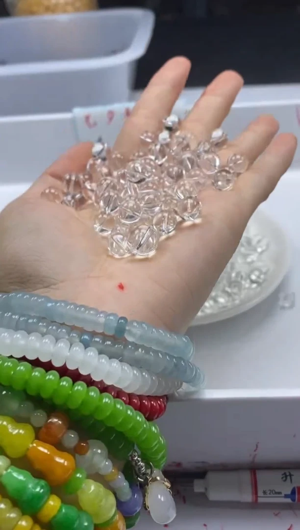 未镶嵌颈饰水晶w189白水晶8mm*30颗