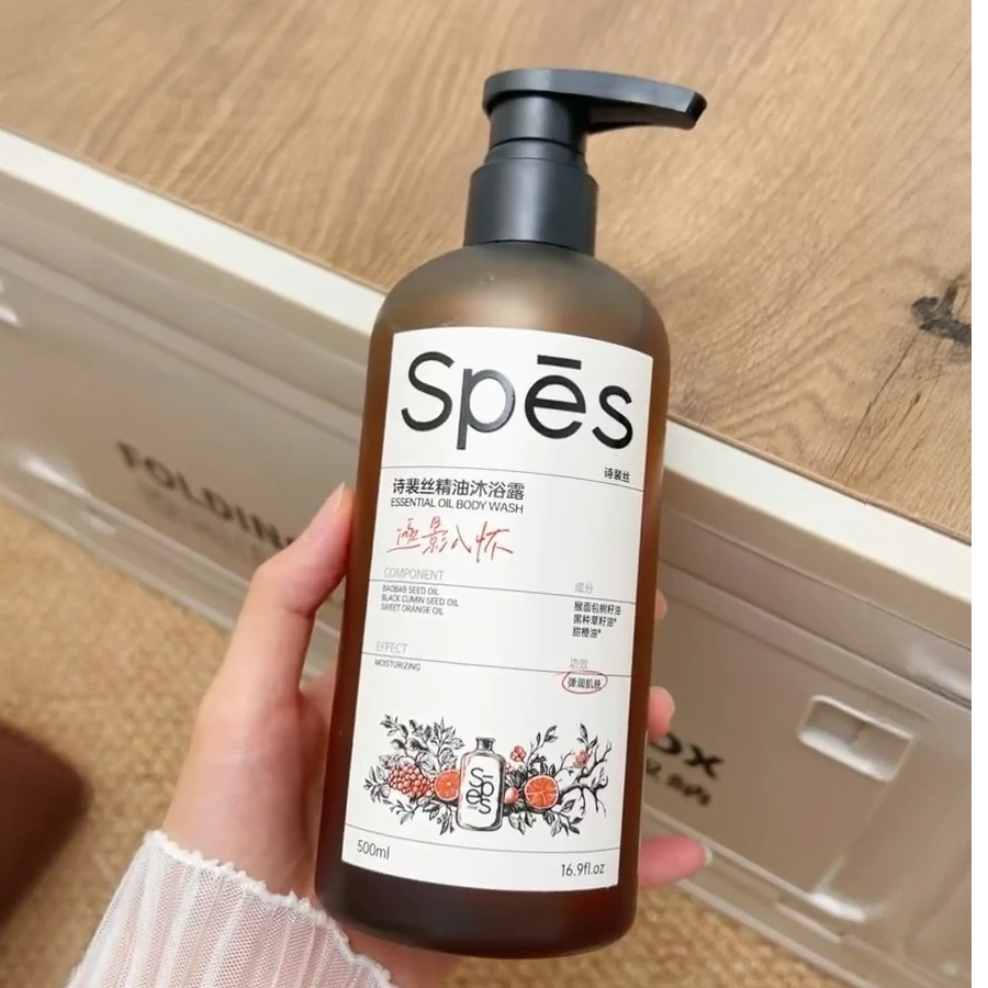 spes/诗裴丝精油沐浴露500ml枕边清晨香氛滋润泡沫绵密持久留香