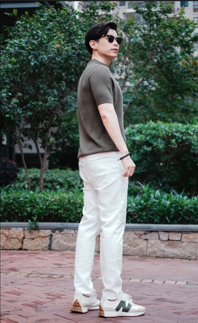 三防白色牛仔裤 纯棉小直筒弹力 防水防污 柔软亲肤