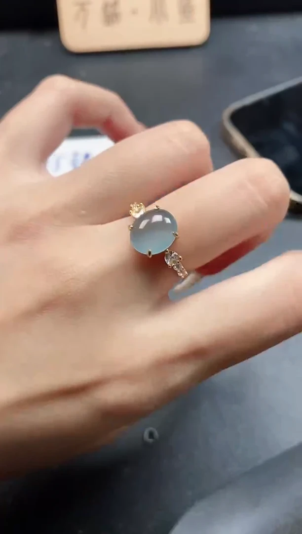 银S925镶嵌戒指翡翠51511