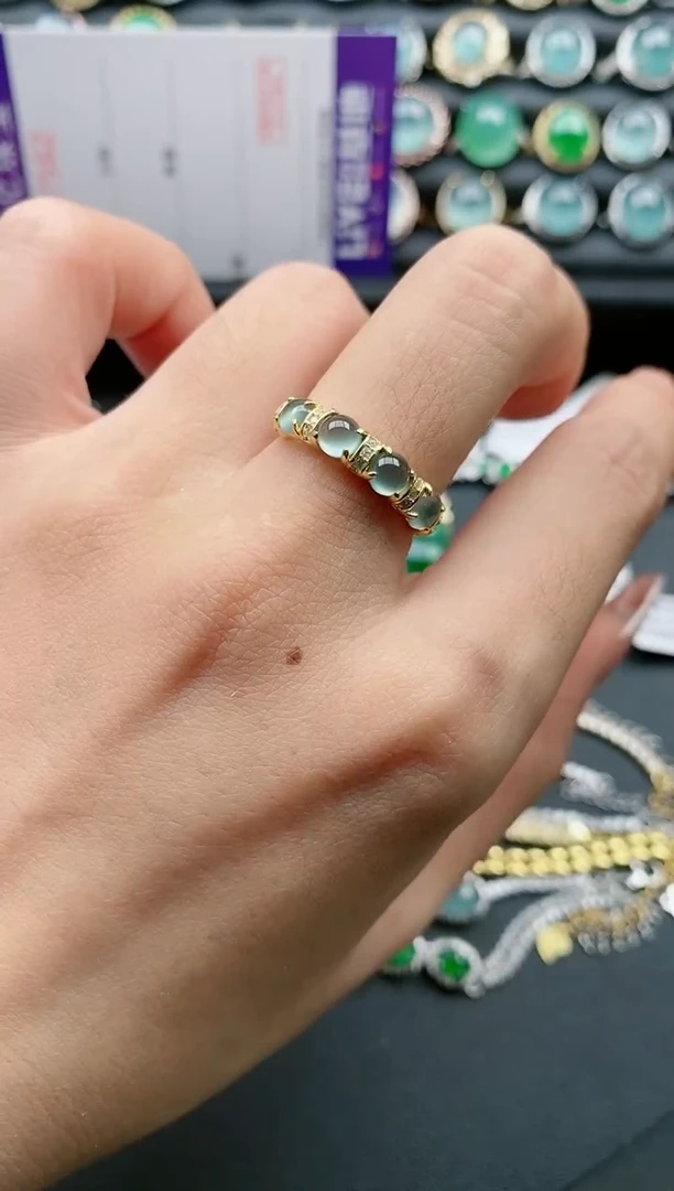 【闪购商品】翡翠戒指银S925镶嵌111111