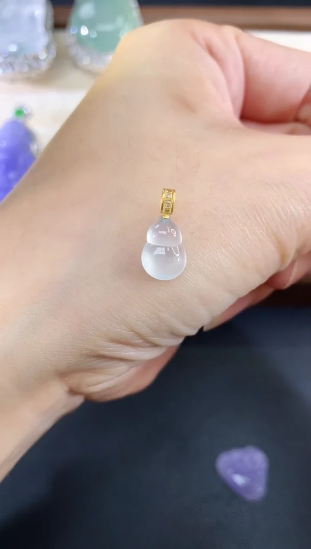 吊坠(不含链)18K金镶嵌翡翠264|280