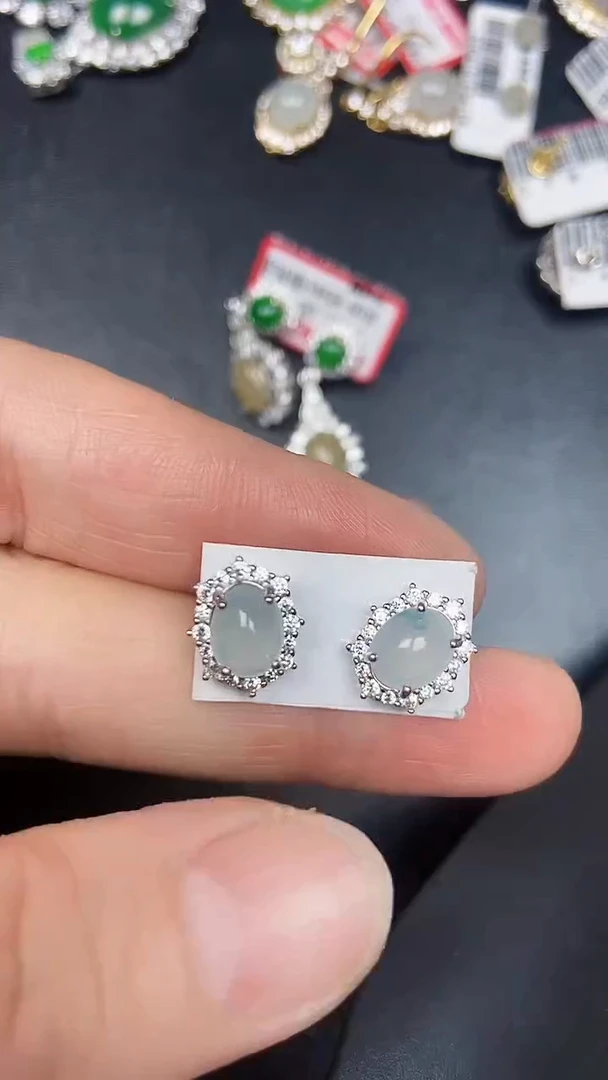 银S925镶嵌戒指翡翠3080