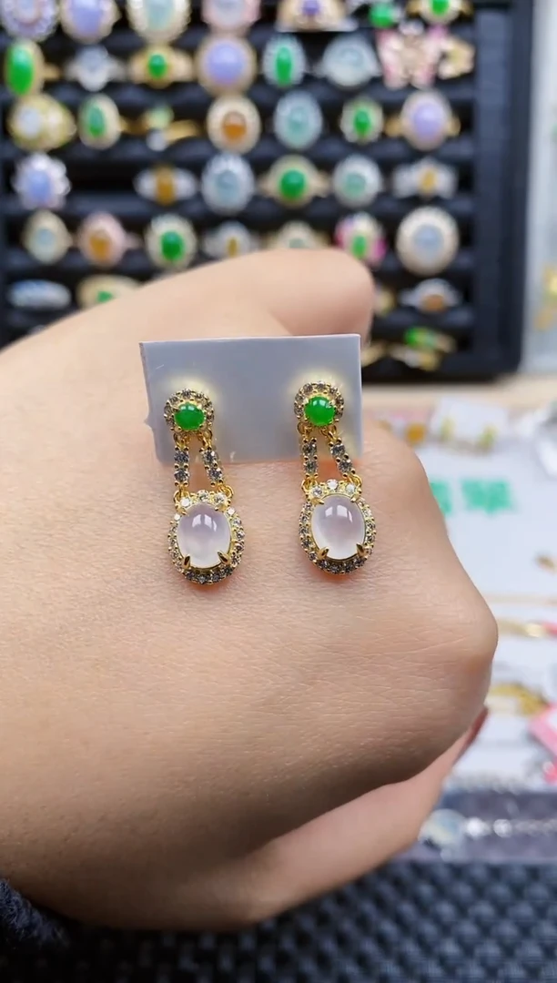 银S925镶嵌戒指翡翠275