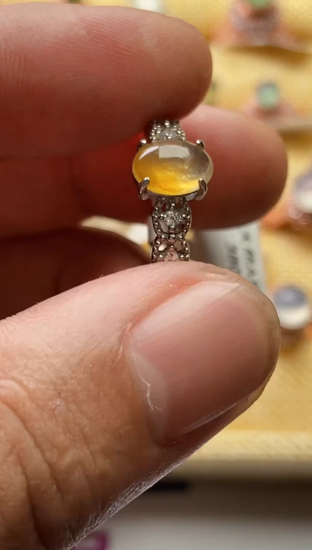 【闪购商品】翡翠戒指银S925镶嵌0000