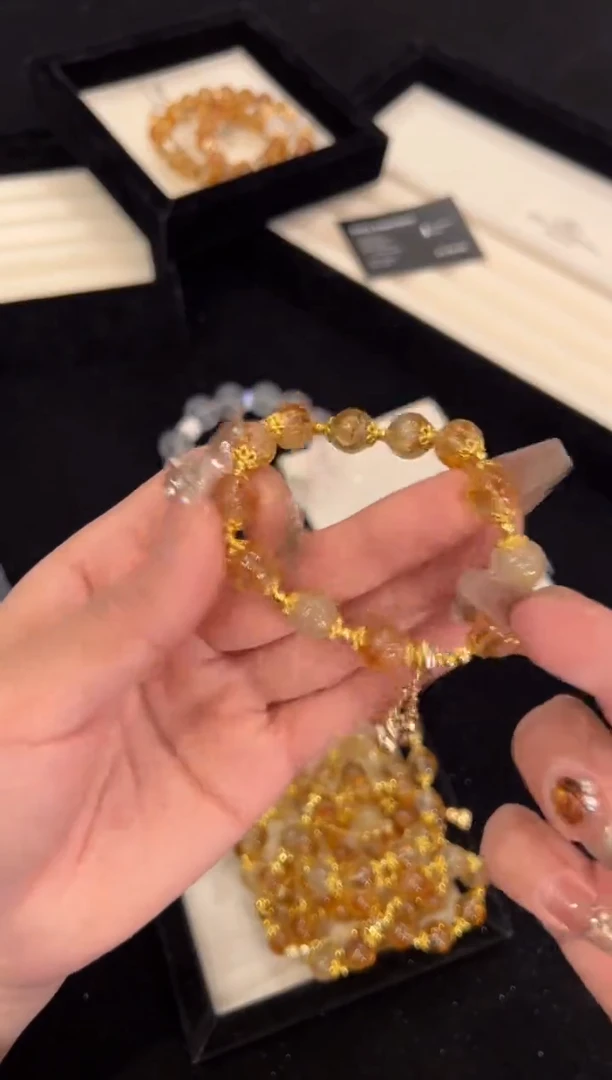 【闪购商品】水晶手链合金黄塔晶手链x1020