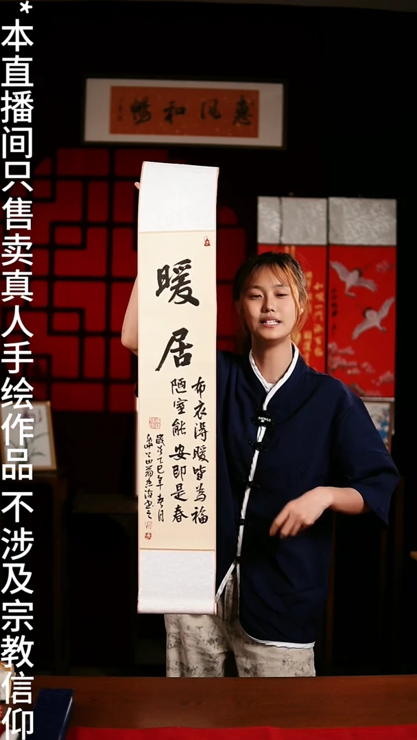 书法书法卷轴17*110仿古《暖居》忠海