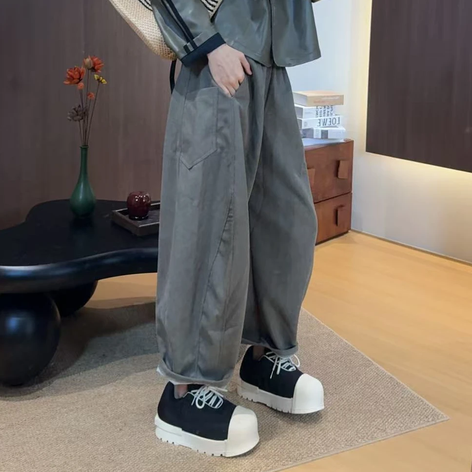 【文乐乐】秋季新款韩版高级洋气工装风时尚休闲潮流哈伦裤88083