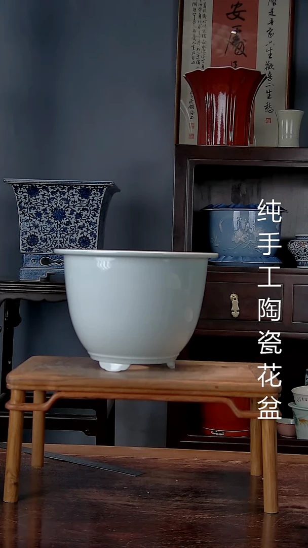 景德镇陶瓷手工花盆