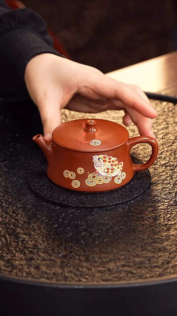 茶壶紫砂成进窑  汉瓦151  朱泥 130毫升