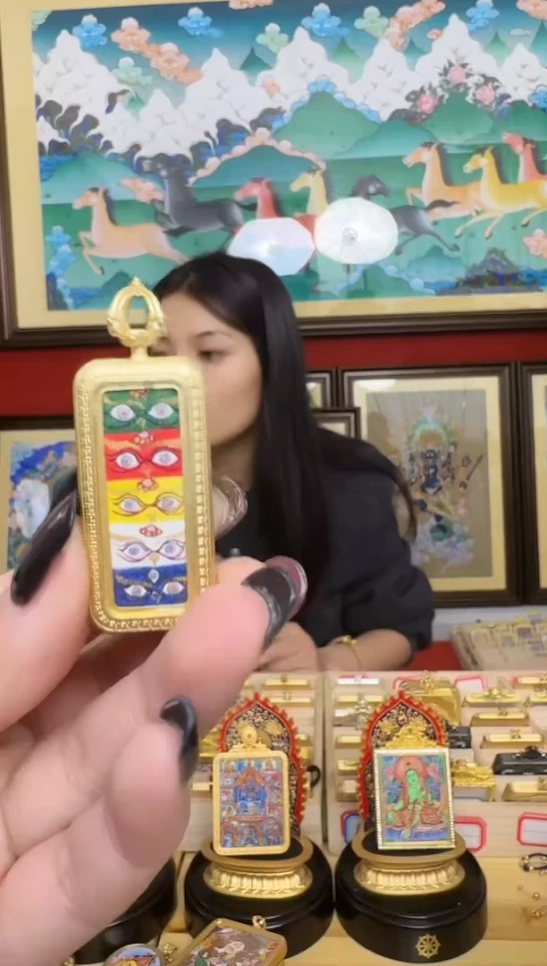 吊坠五路-热贡纯手绘刀刀
