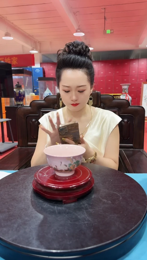 摆件红稀土碗景德镇陶瓷