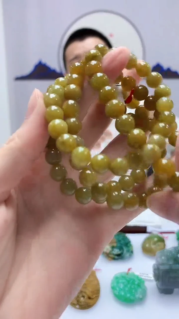 【闪购商品】定制翡翠未镶嵌4812zm-毛货珠链144