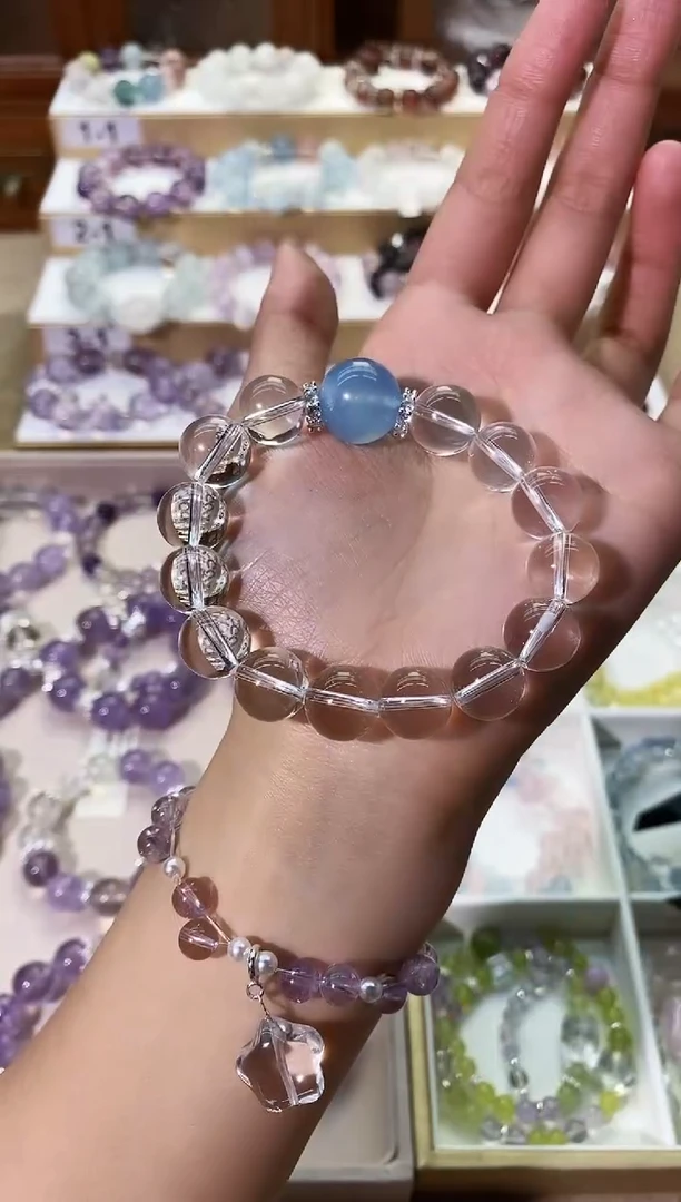 水晶手串未镶嵌白水晶手串