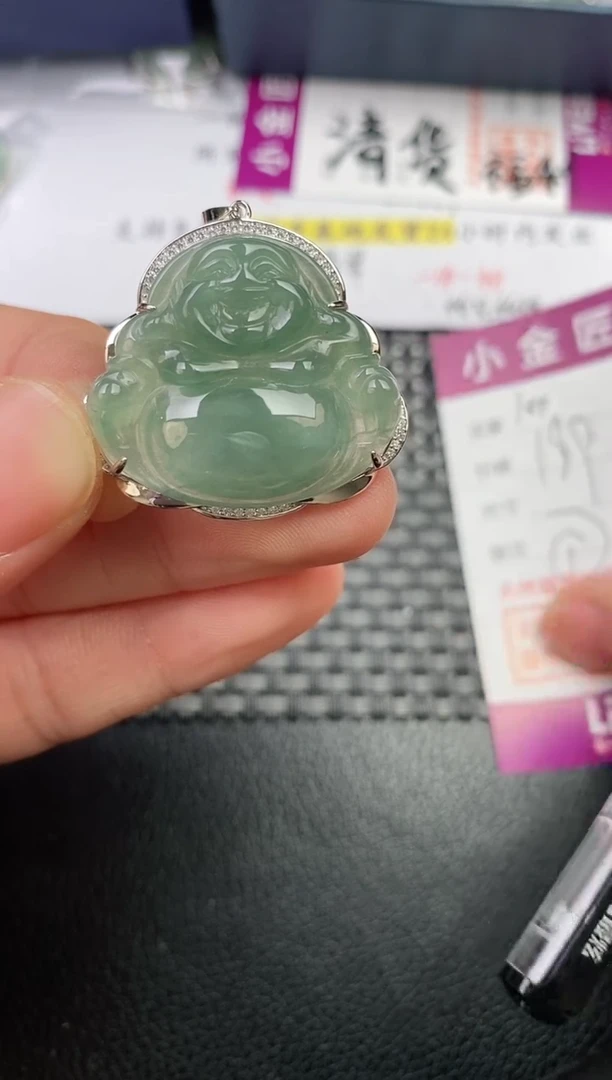 翡翠银S925镶嵌颈饰心*·
