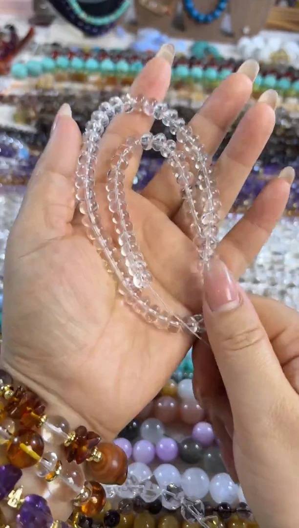 未镶嵌玛瑙/玉髓珠宝半成品卡8 白水算盘