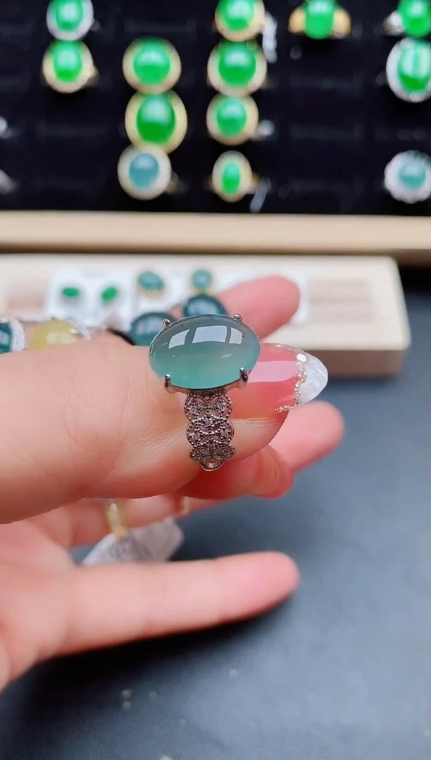 【闪购商品】翡翠戒指银S925镶嵌5080550