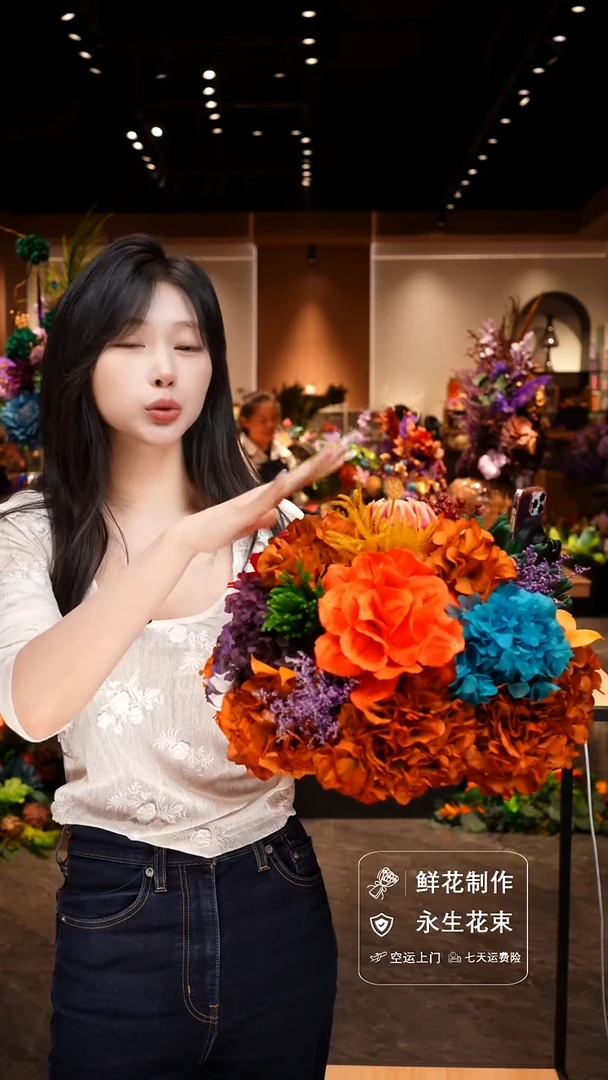 手工艺品琉璃手工花器花束空运包邮送货上门-以图片为准