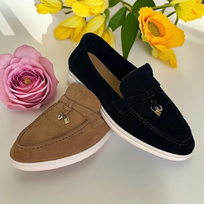 【ALHAS女鞋】舒适时尚百搭春秋平地休闲一脚蹬懒人单鞋【224-808】