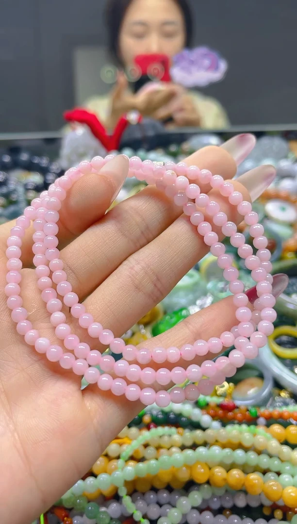 颈饰未镶嵌翡翠4MM/S/翡翠A货，一件也是批发价